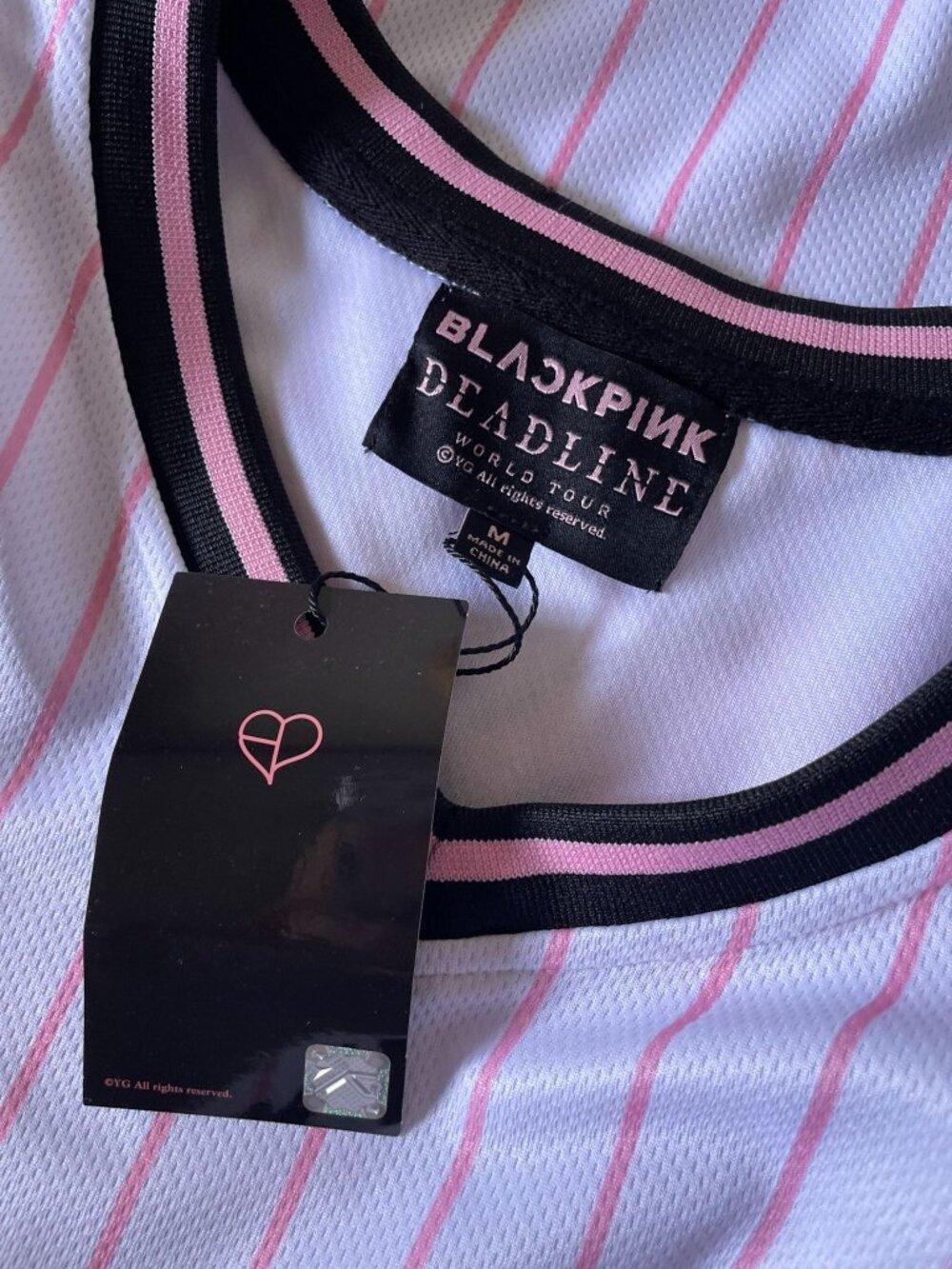 NWT BLACKPINK Basketball Jersey White SZ M World Tour K POP Merchandise Music - Picture 10 of 10